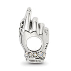 Sterling Silver Reflections Crystals Mother & Child Hand Bead