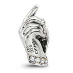 Sterling Silver Reflections Crystals Mother & Child Hand Bead