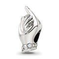 Sterling Silver Reflections Crystals Mother & Child Hand Bead