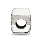 Sterling Silver Reflections Crystal Star Bead