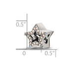 Sterling Silver Reflections Crystal Star Bead