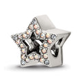 Sterling Silver Reflections Crystal Star Bead