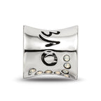 Sterling Silver Reflections Crystal Love Bead