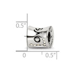 Sterling Silver Reflections Crystal Love Bead