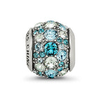 Sterling Silver Reflections Crystal Seaside Bead