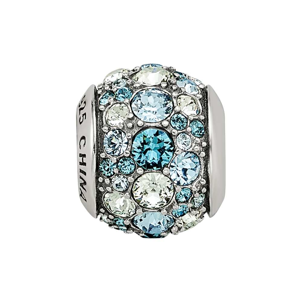 Sterling Silver Reflections Crystal Seaside Bead