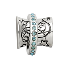 Sterling Silver Reflections Crystals Nouveau Spinner Bead