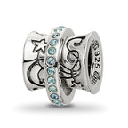 Sterling Silver Reflections Crystals Nouveau Spinner Bead