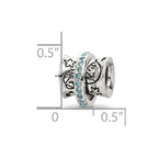 Sterling Silver Reflections Crystals Nouveau Spinner Bead