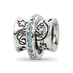Sterling Silver Reflections Crystals Nouveau Spinner Bead