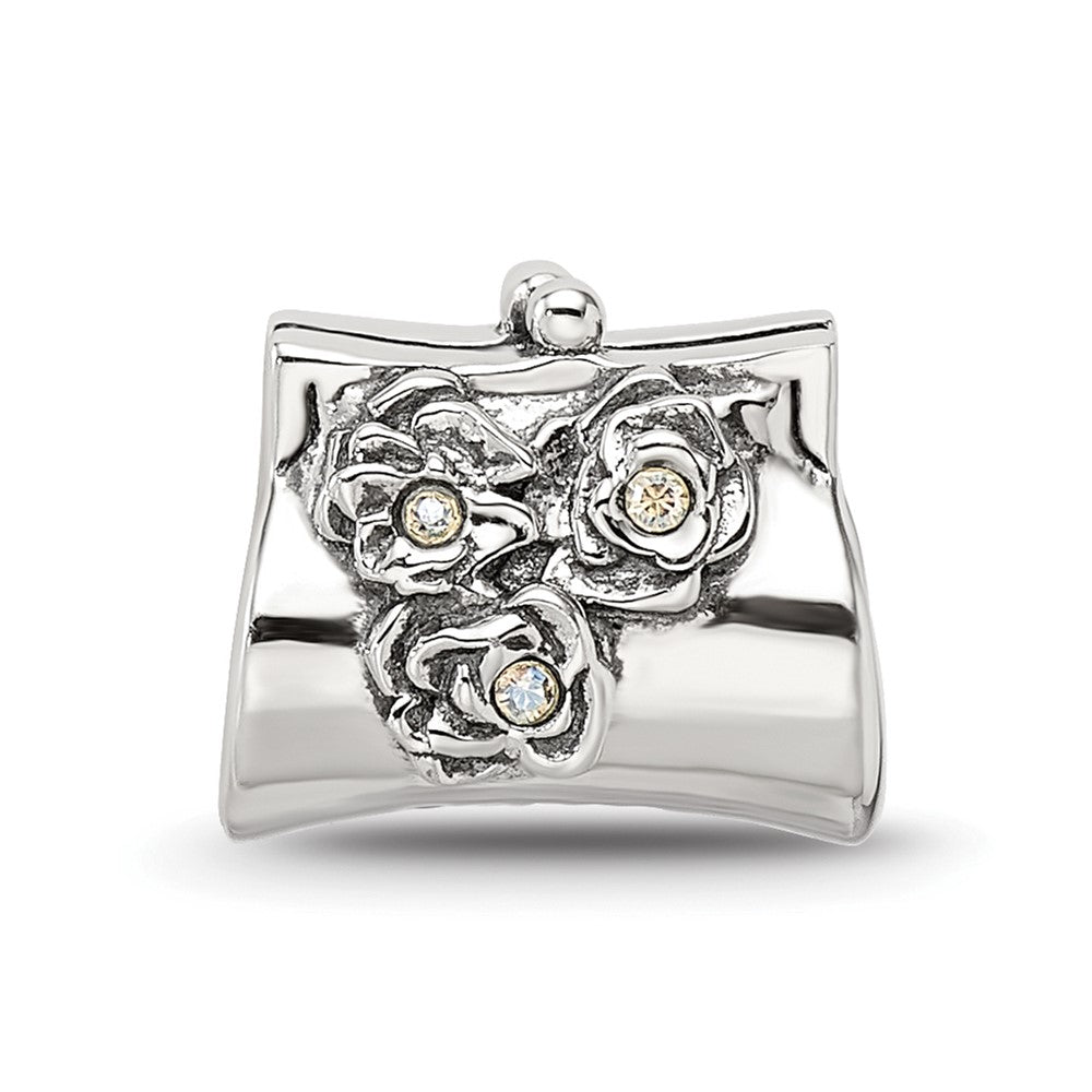 Sterling Silver Reflections Crystals Clutch Bead