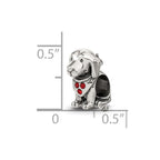 Sterling Silver Reflections Crystal Dog Bead