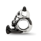 Sterling Silver Reflections Black Enamel Mama Panda Bead