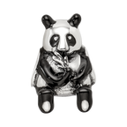 Sterling Silver Reflections Black Enamel Mama Panda Bead