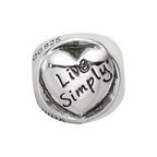 Sterling Silver Reflections Live Simply Trilogy Bead