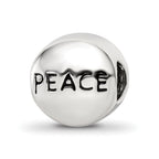Sterling Silver Reflections Feb Purple Crystal Peace Heart Bead