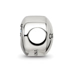 Sterling Silver Reflections Mar Blue Crystal Courage Heart Bead