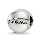 Sterling Silver Reflections Mar Blue Crystal Courage Heart Bead