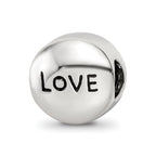 Sterling Silver Reflections April Clear Crystal Love Heart Bead