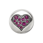 Sterling Silver Reflections July Red Crystal Passion Heart Bead