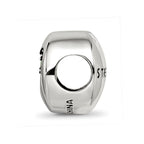 Sterling Silver Reflections Aug Lt Gn Crystal Strength Heart Bead