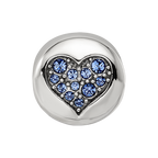 Sterling Silver Reflections Sep Blue Crystal Wisdom Heart Bead