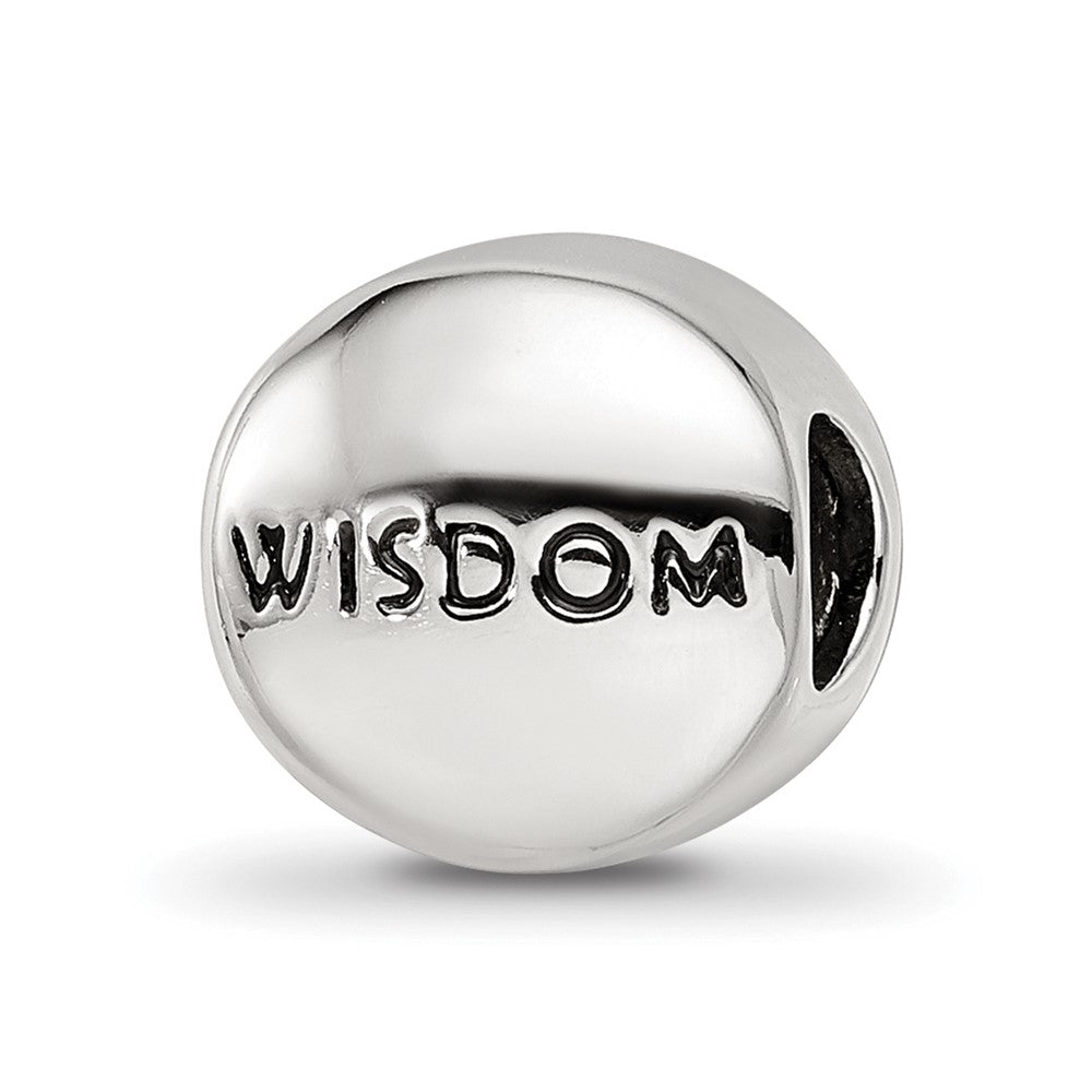 Sterling Silver Reflections Sep Blue Crystal Wisdom Heart Bead