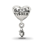 Sterling Silver Reflections Gone Fishin Dangle Bead