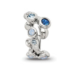 Sterling Silver Reflections Crystal Bubble Spacer Bead
