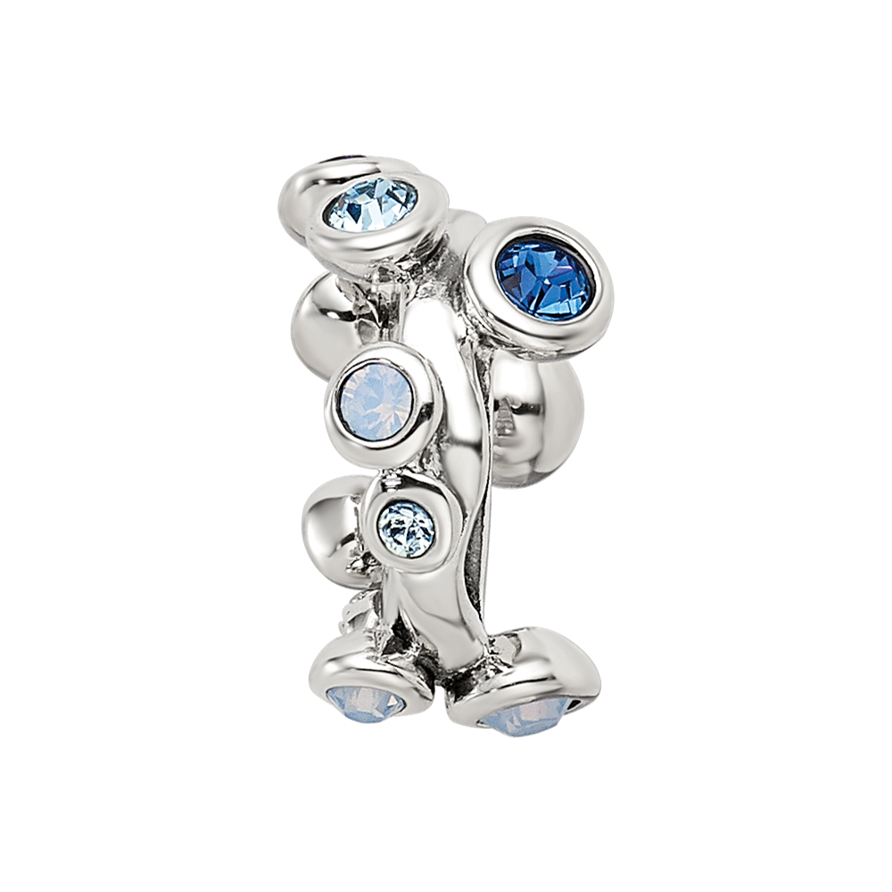 Sterling Silver Reflections Crystal Bubble Spacer Bead