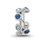 Sterling Silver Reflections Crystal Bubble Spacer Bead