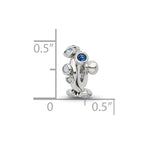 Sterling Silver Reflections Crystal Bubble Spacer Bead