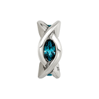 Sterling Silver Reflections Crystal Marquis Twist Bead
