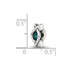 Sterling Silver Reflections Crystal Marquis Twist Bead