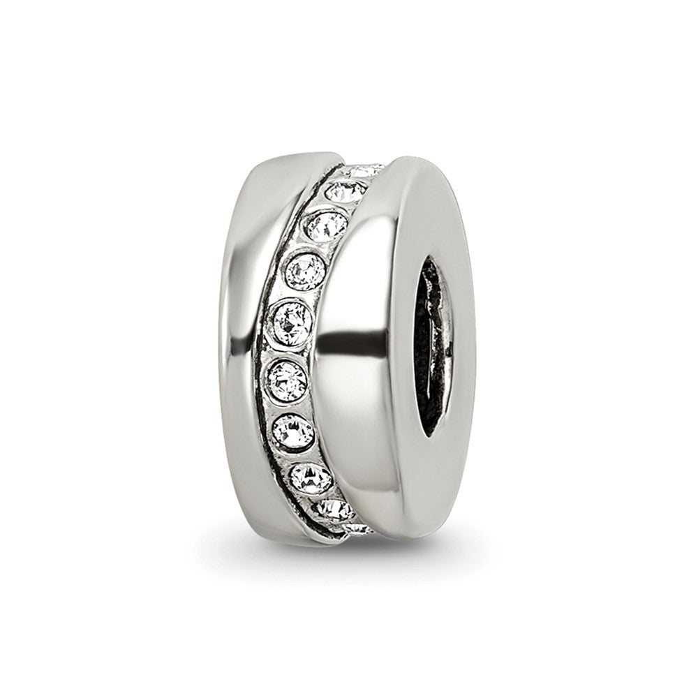 Sterling Silver Reflections Crystal Meandering Bead