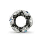 Sterling Silver Reflections Crystal Endless Hearts Bead
