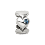 Sterling Silver Reflections Crystal Endless Hearts Bead