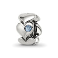 Sterling Silver Reflections Crystal Endless Hearts Bead