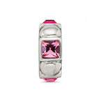 Sterling Silver Reflections Crystal Squares/Dots Bead