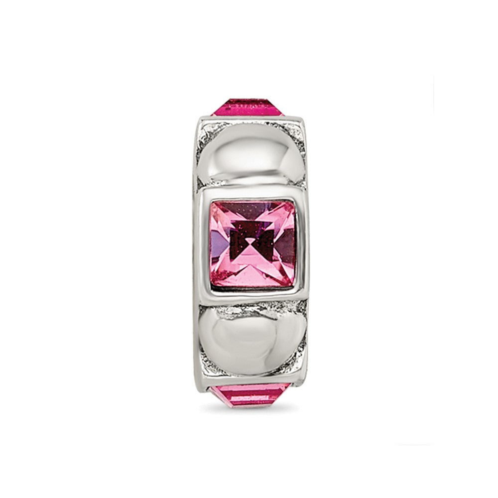 Sterling Silver Reflections Crystal Squares/Dots Bead