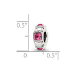 Sterling Silver Reflections Crystal Squares/Dots Bead