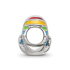 Sterling Silver Reflections Enamel Rainbow Bead