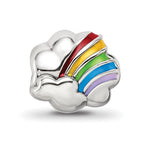 Sterling Silver Reflections Enamel Rainbow Bead