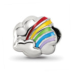 Sterling Silver Reflections Enamel Rainbow Bead