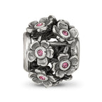 Sterling Silver Reflections Crystal Blossoms Bead