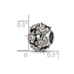 Sterling Silver Reflections Crystal Blossoms Bead