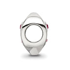 Sterling Silver Reflections Pink Crystal Twin Heart Bead