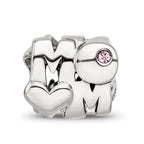 Sterling Silver Reflections Pink Crystals MOM Bead