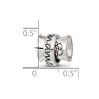 Sterling Silver Reflections Crystals Spinner Grandmother Bead