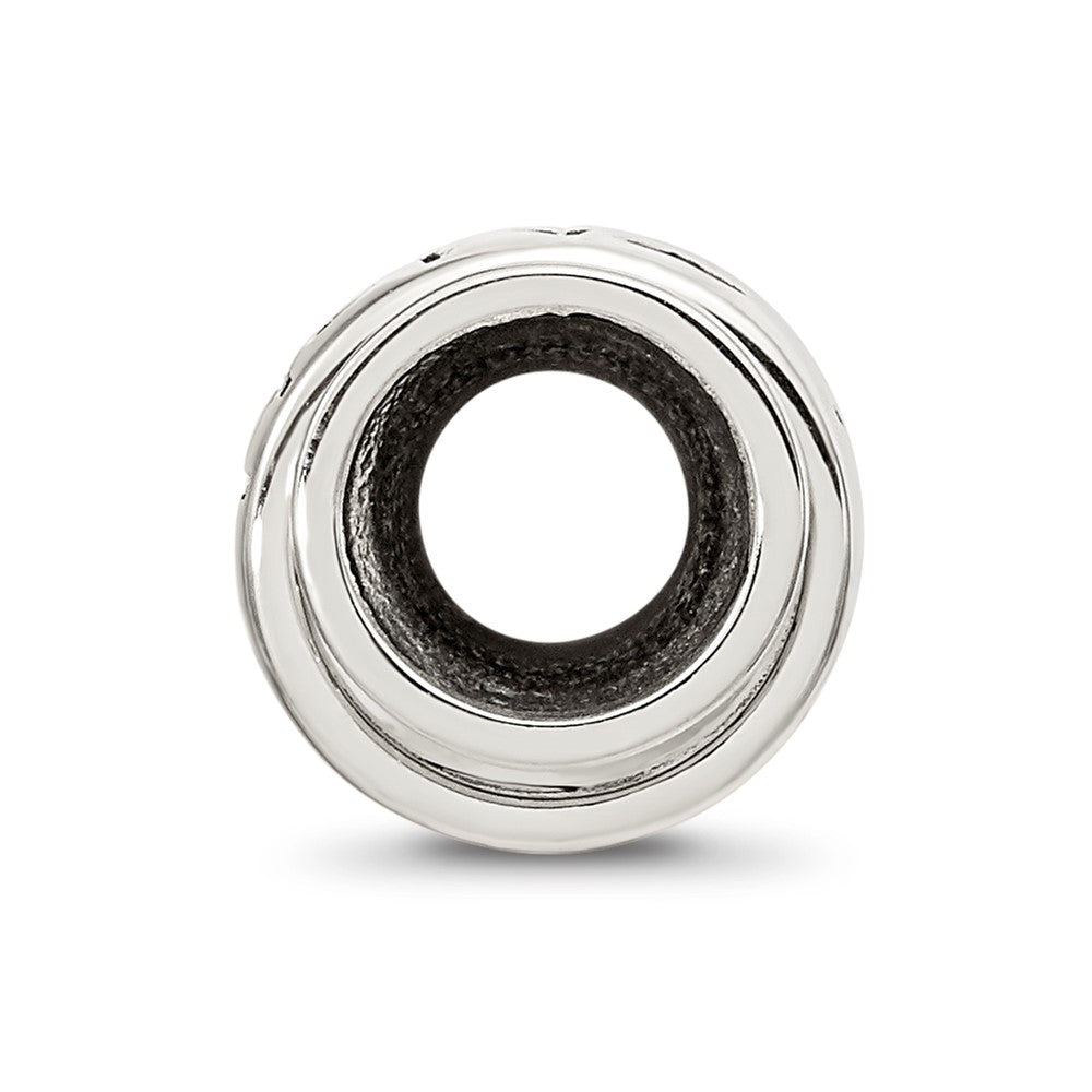 Sterling Silver Reflections Crystals Mother Spinner Bead